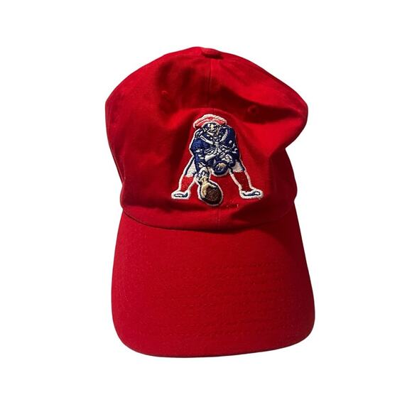 47 Brand New England Patriots Strapback Cap, Red, Football Retro Logo NFL| OSFA - Picture 1 of 9